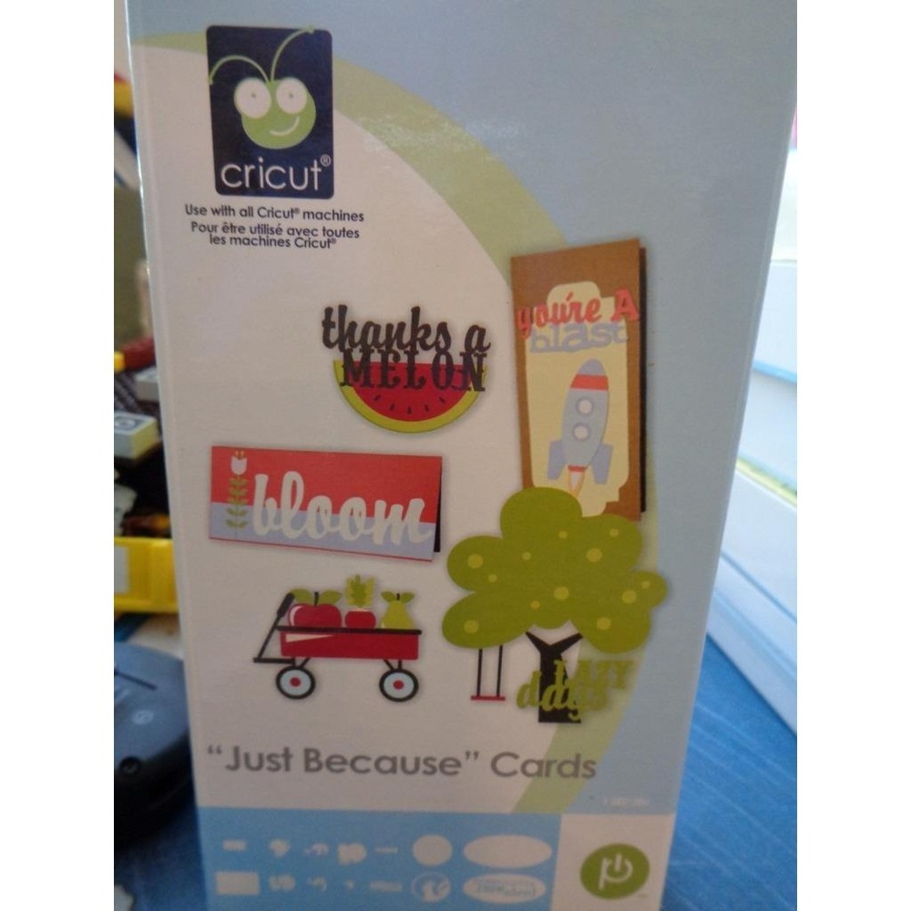 Cricut Die Cut Cartridge "JUST BECAUSE" CARDS Scrapbooking